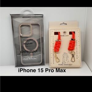 PRISM Clear Hard Shell Case for iPhone 15 Pro Max - Silver